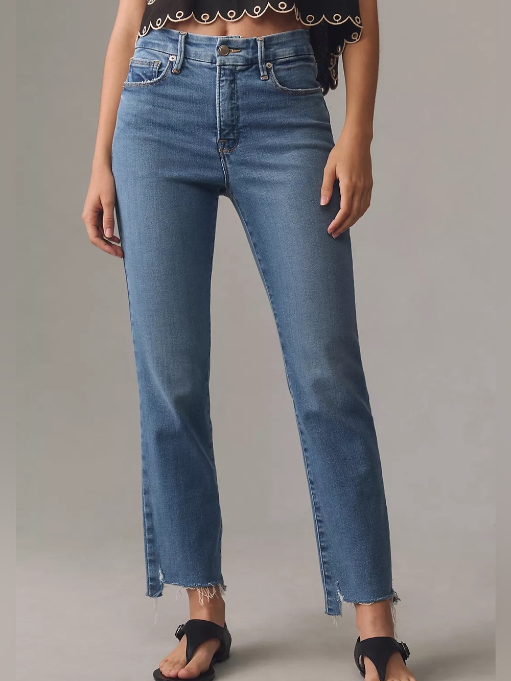 Good American Good Legs Straight Jeans